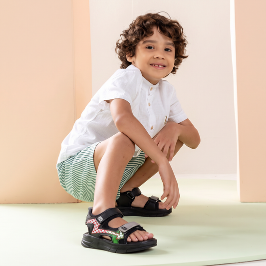 BOYS SANDAL KF10079-BLACK