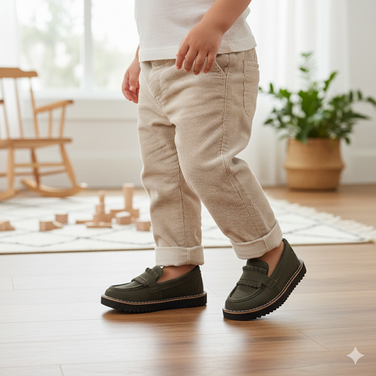 BOYS LOAFERS KF10033-GREEN