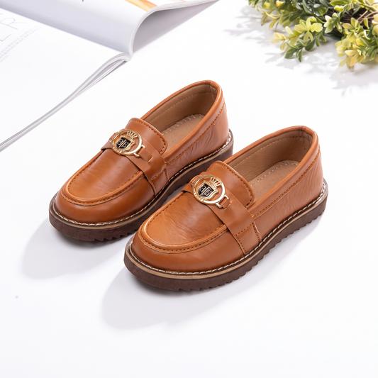 BOYS LOAFERS KF-10097-BROWN