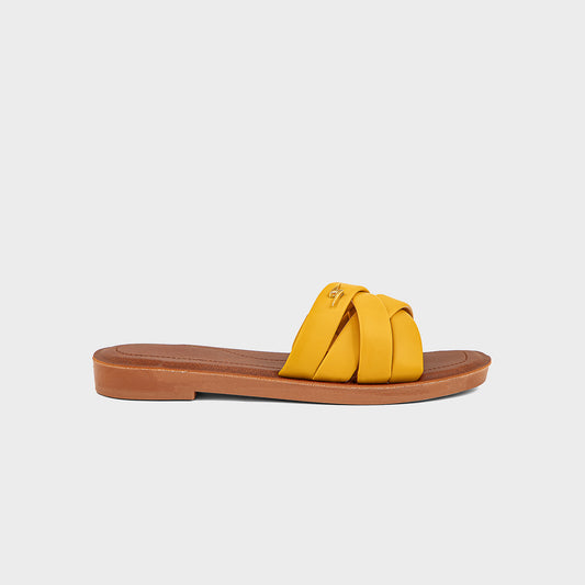CASUAL SLIP ON KF3009-MUSTARD