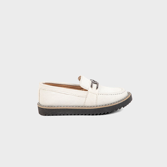 BOYS LOAFERS KF10037-WHITE
