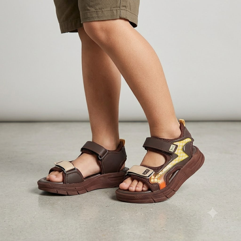 BOYS SANDAL KF10082-BROWN