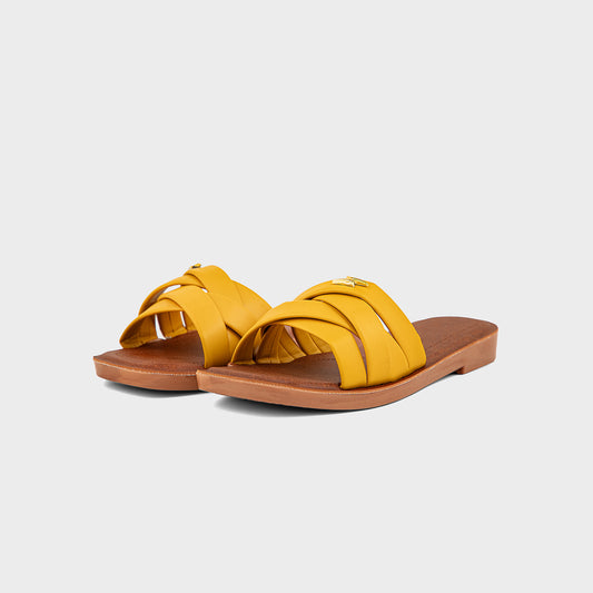 CASUAL SLIP ON KF3009-MUSTARD