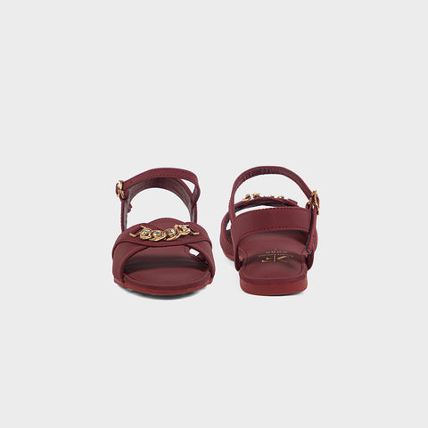 GIRLS SANDAL KF20005-MAROON