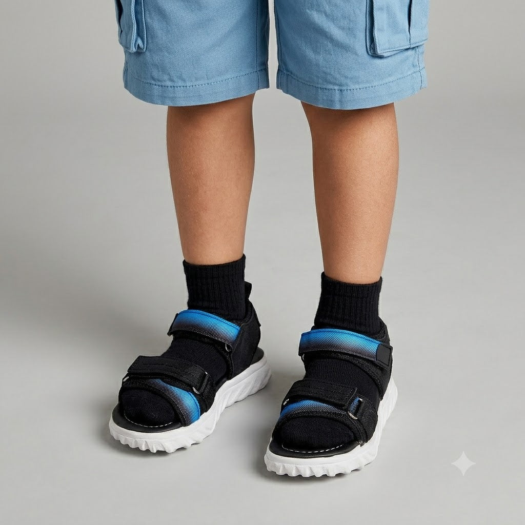 BOYS SANDAL KF10077-BLACK