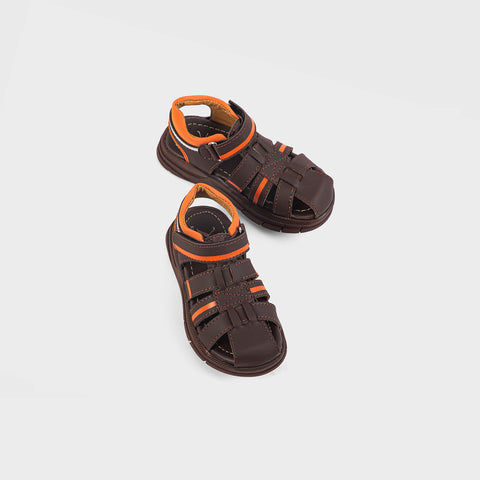 BOYS SANDAL KF10042-BROWN