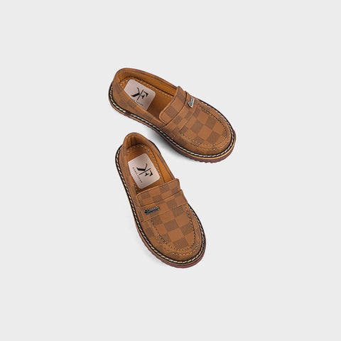 BOYS LOAFERS KF10035-BROWN