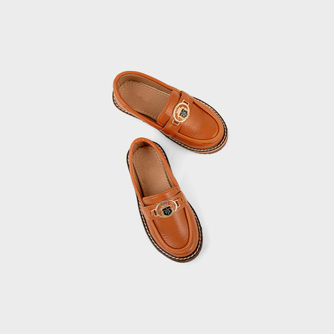 BOYS LOAFERS KF-10097-BROWN