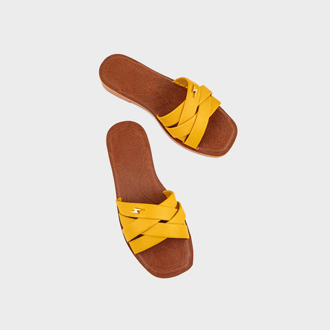 CASUAL SLIP ON KF3009-MUSTARD