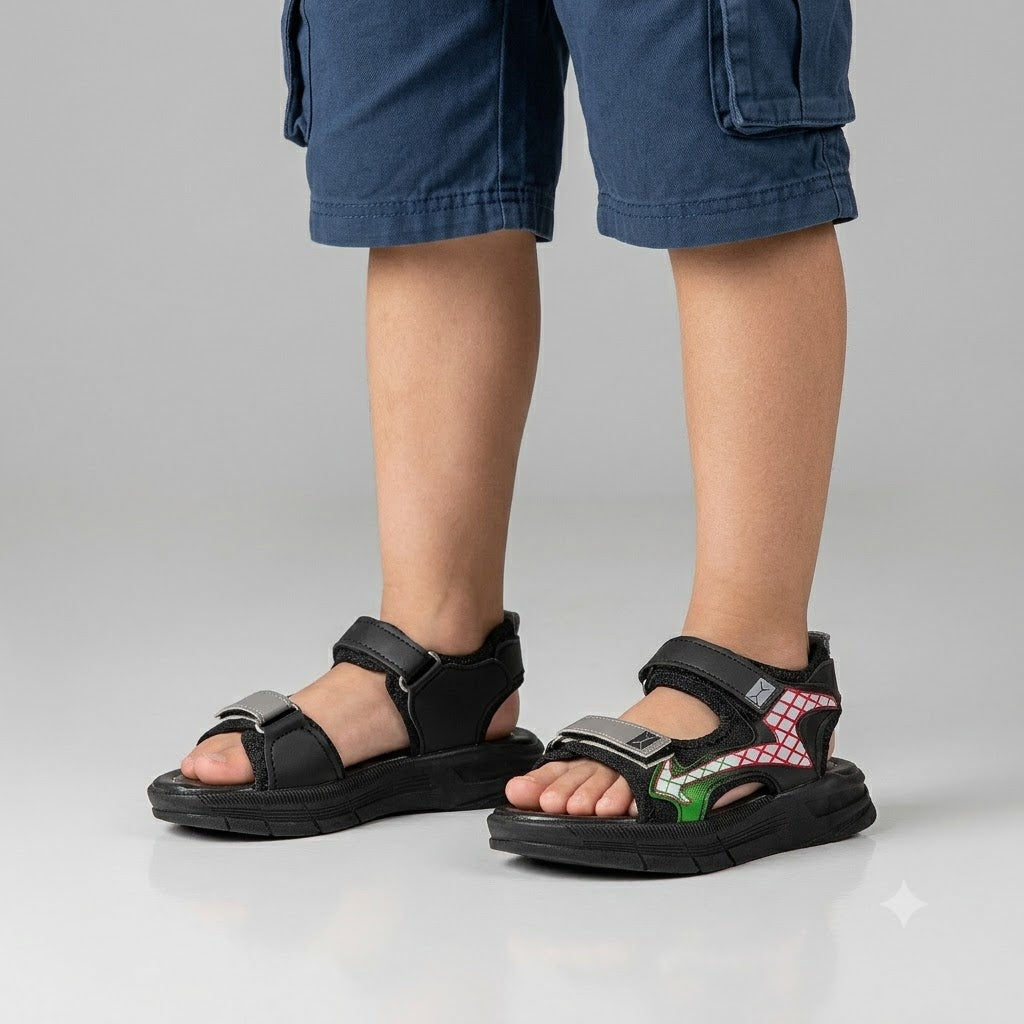 BOYS SANDAL KF10079-BLACK