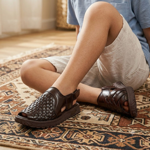 BOYS SANDAL KF10060-BROWN