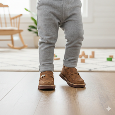 BOYS LOAFERS KF10035-BROWN