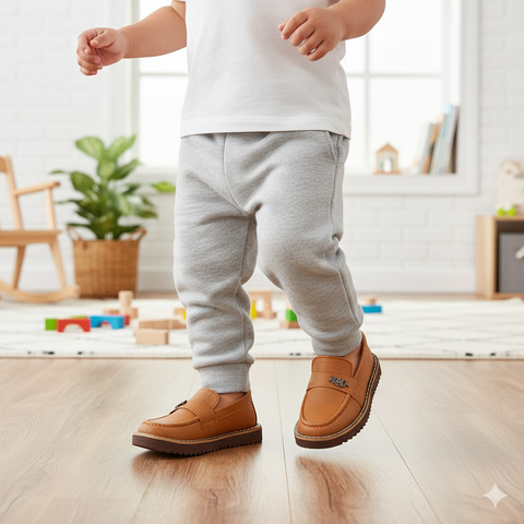 BOYS LOAFERS KF10036-MUSTARD