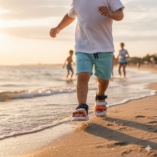 KID SANDAL KF-200014 ORG/WHT