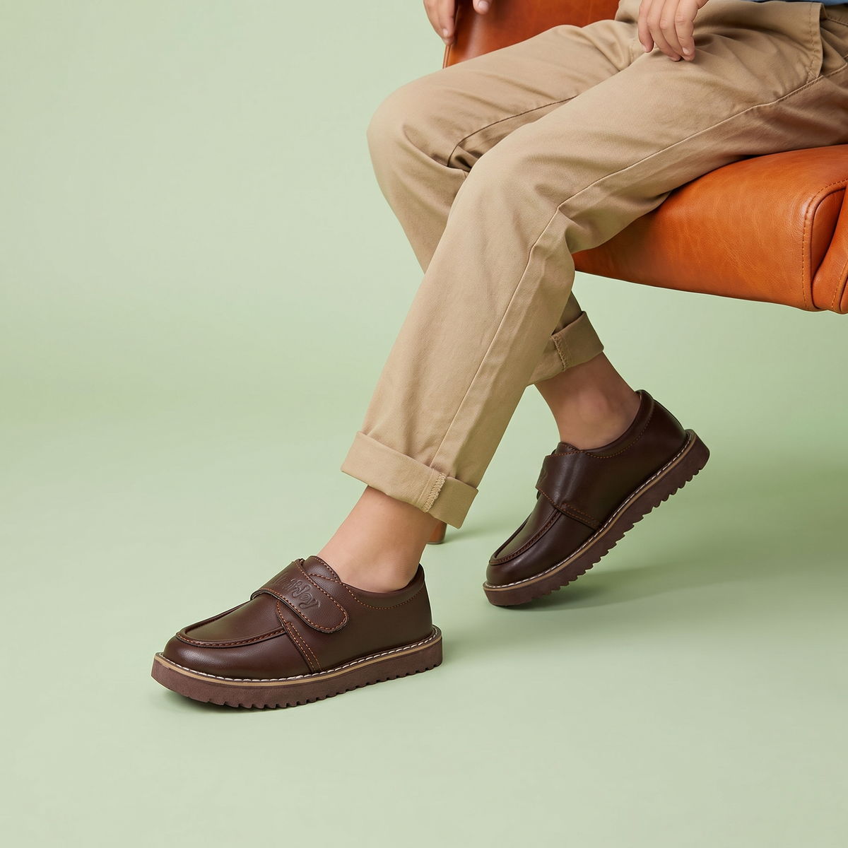 BOYS LOAFERS KF-10093-BROWN