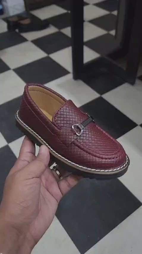 BOYS LOAFERS KF10032-BROWN