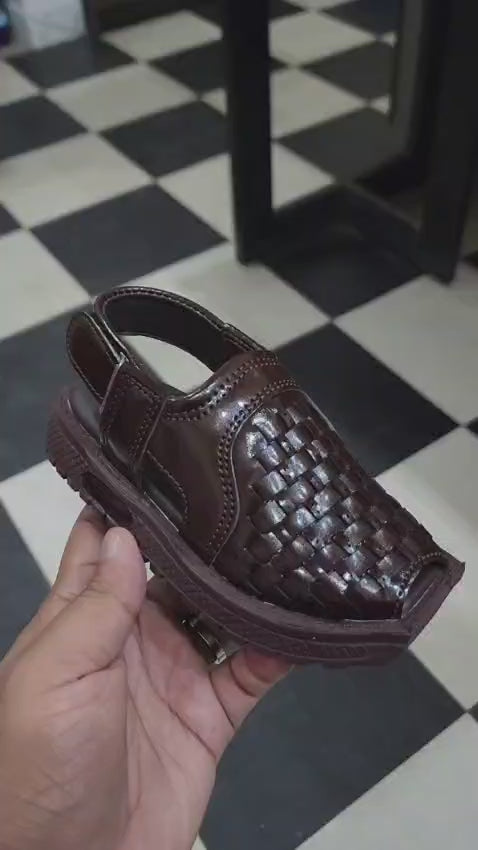 BOYS SANDAL KF10060-BROWN