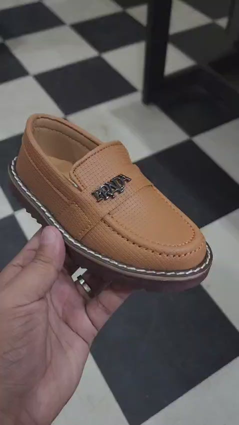 BOYS LOAFERS KF10036-MUSTARD